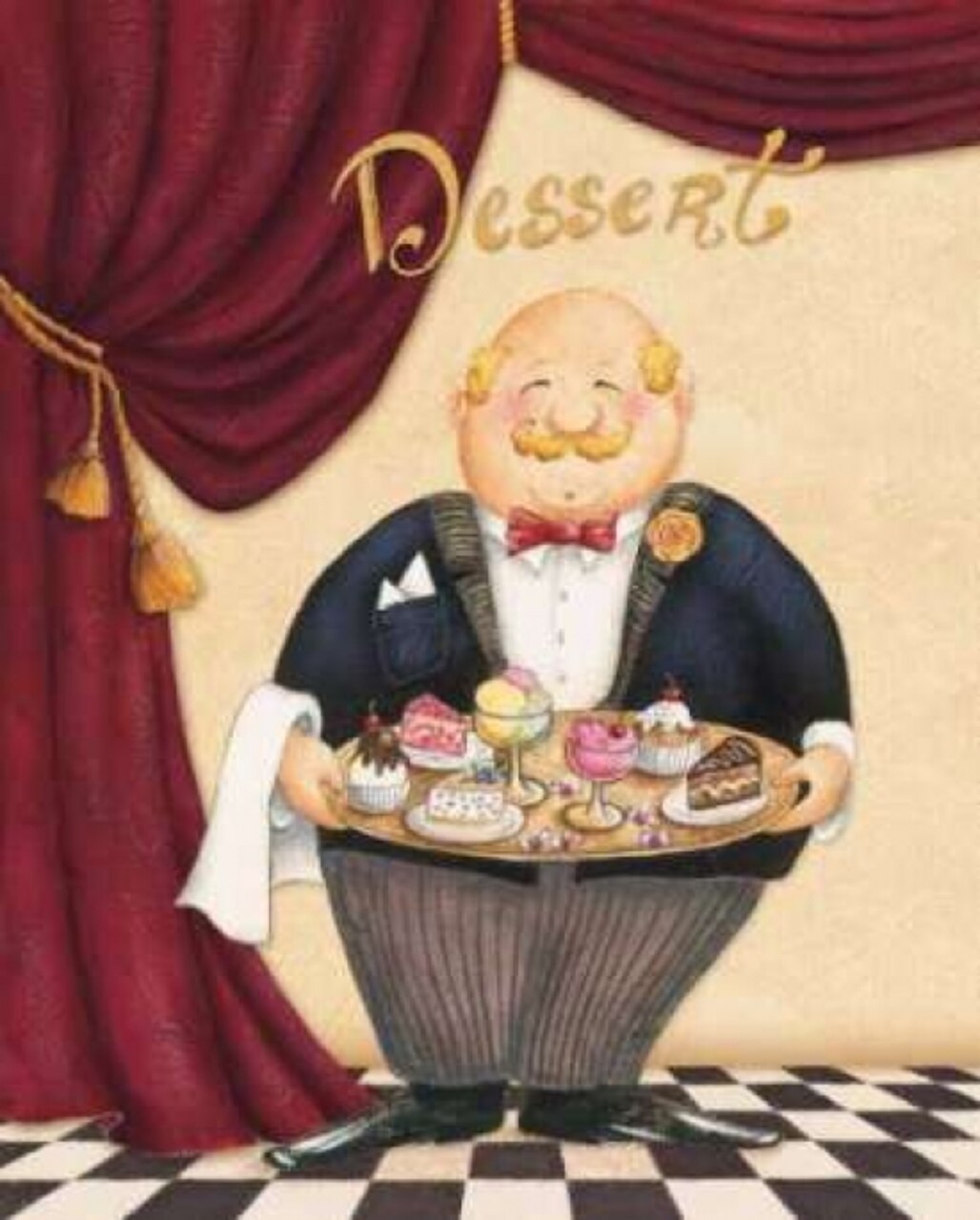 The Waiter - Dessert Poster Print by Daphne Brissonnet - Item # VARPDXBRI014
